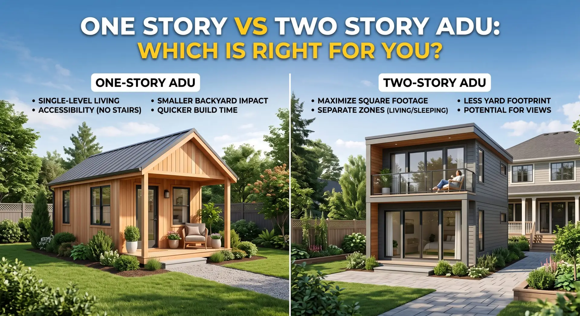 One-Story vs Two-Story ADU